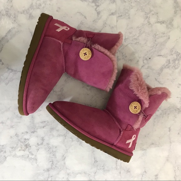 UGG Shoes - Ugg Classic Bailey Pink Breast Cancer Awareness 6